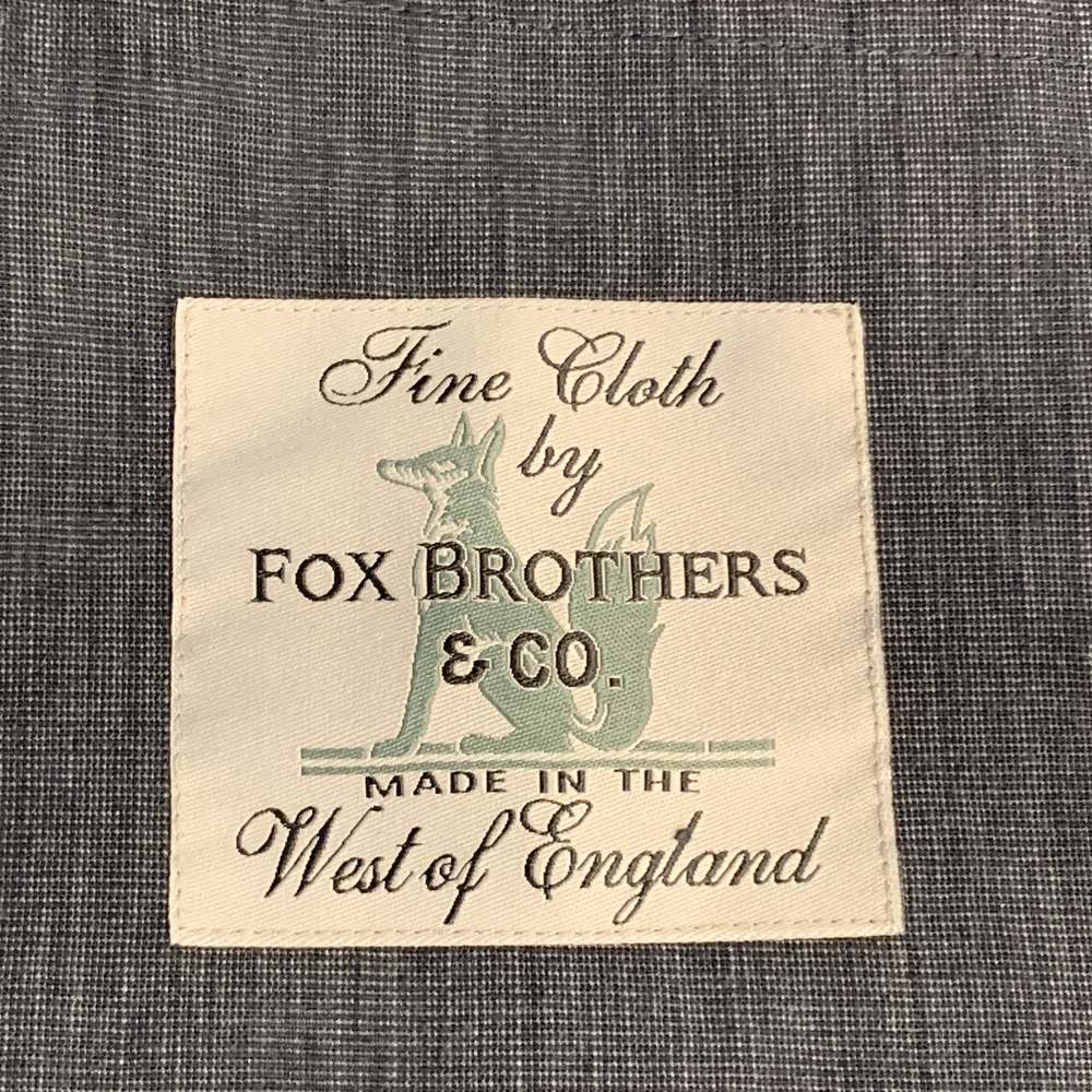 Men's Navy Windowpane Wool Blend Vest - Picture 5 of 6